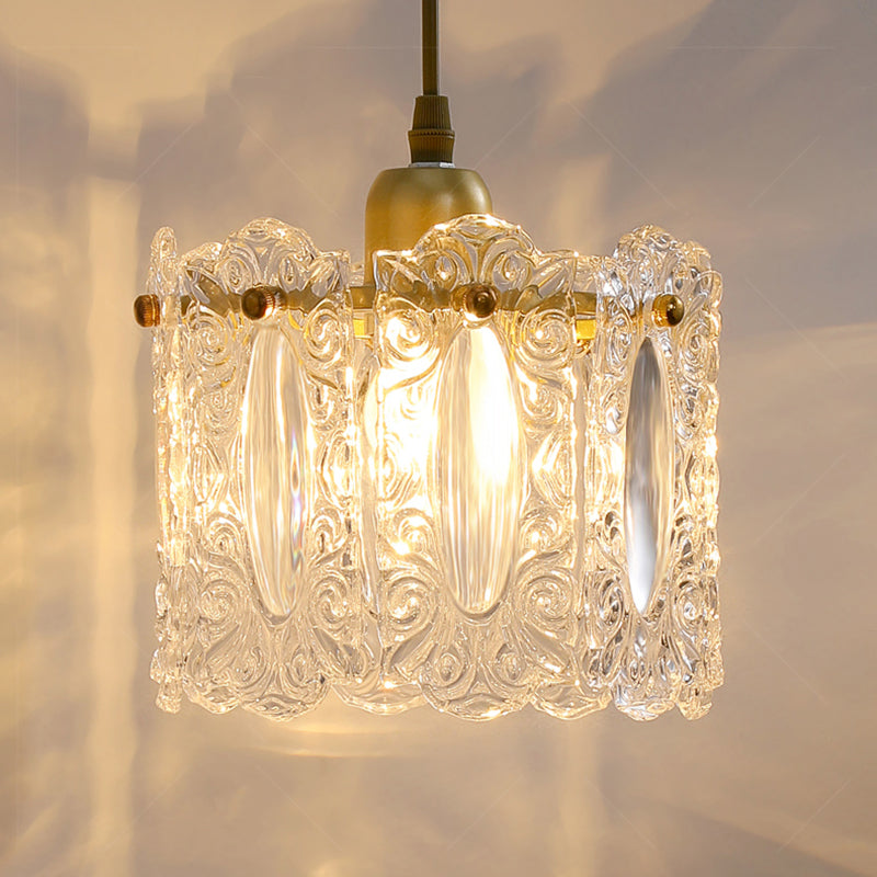 Gold Glass Pendant Lighting Fixtures Minimalism Ceiling Pendant for Dining Room