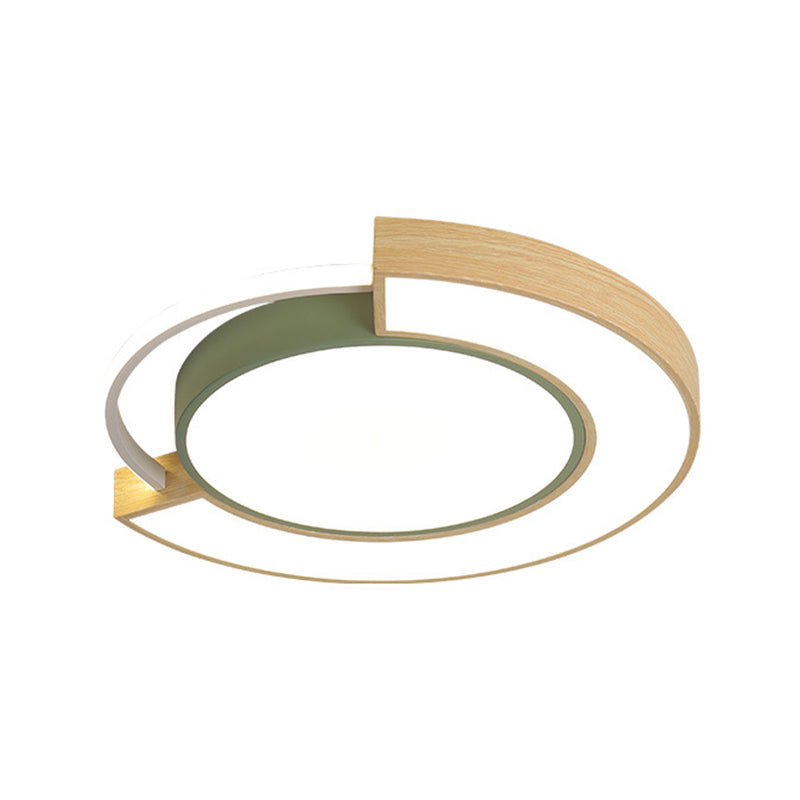 16,5 "/20,5" Dia Acrilico Round acryture Fixture Modernista LED Gris/Verde Luz De Descarga en Blanco/Luz cálida