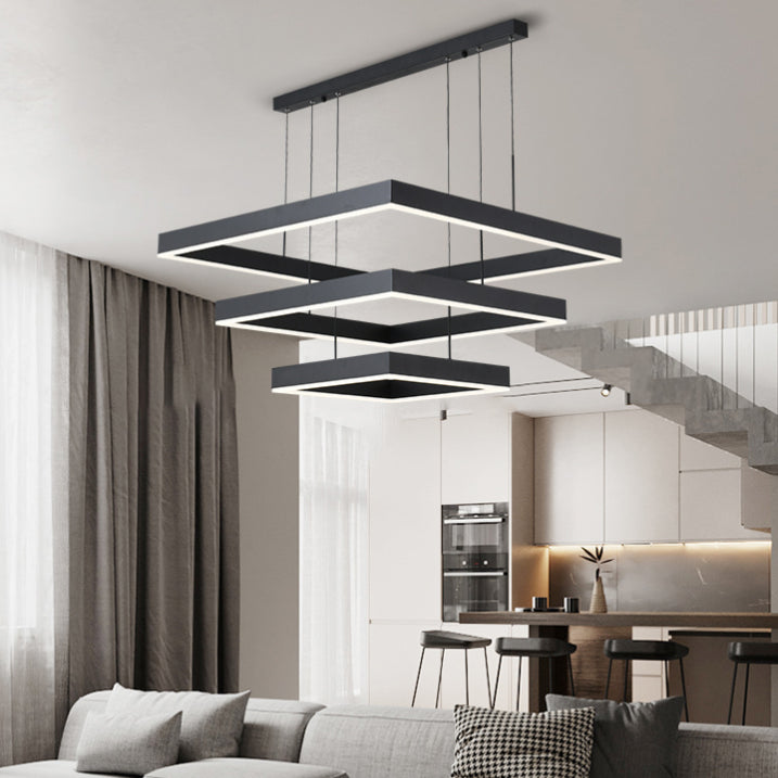 New Modern Metal LED Hanging Lamp Kit Three-tier Pendant Lighting Fixtures for Living Room