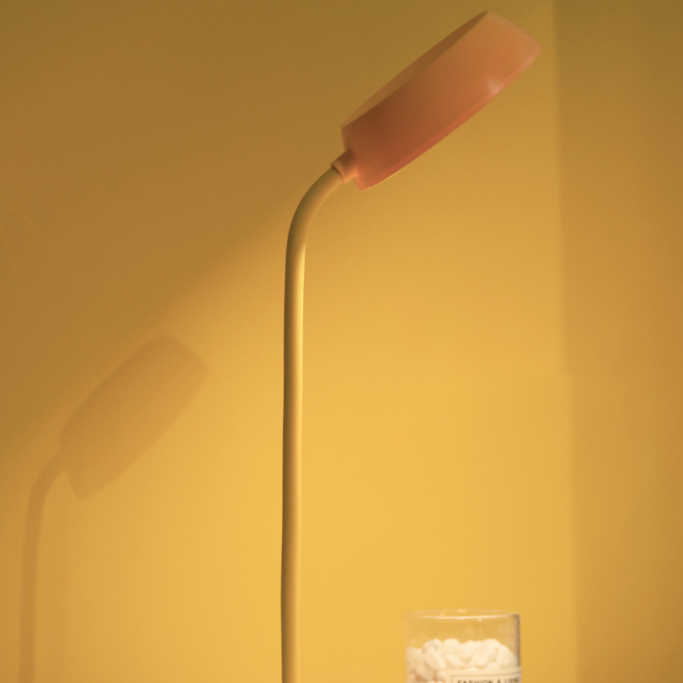 Macaron LED Table Lamp Flexible Gooseneck Nightstand Light with Plastic Shade
