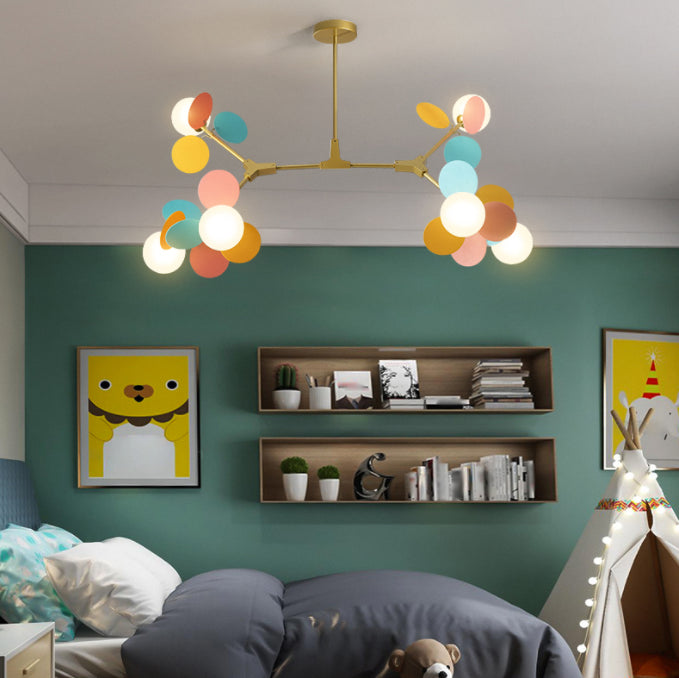 Bubbly Island Chandelier Light Minimalist Glass Island Light para dormitorio