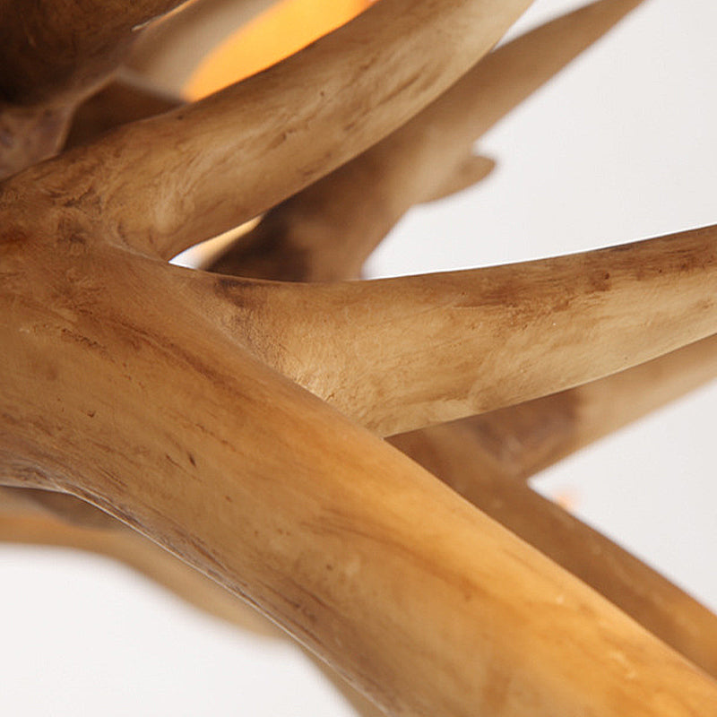 Brun Bell / Cylinder lustre éclairage traditionalisme résine 6/8 têtes suspension suspension suspension lampe