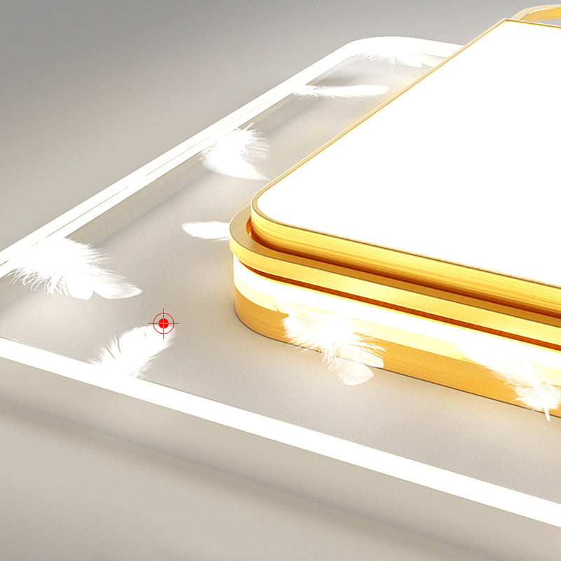 Geometric Feather LED Flush Mount in Modern Creative Style Iron Ceiling Light with Acrylic Shade