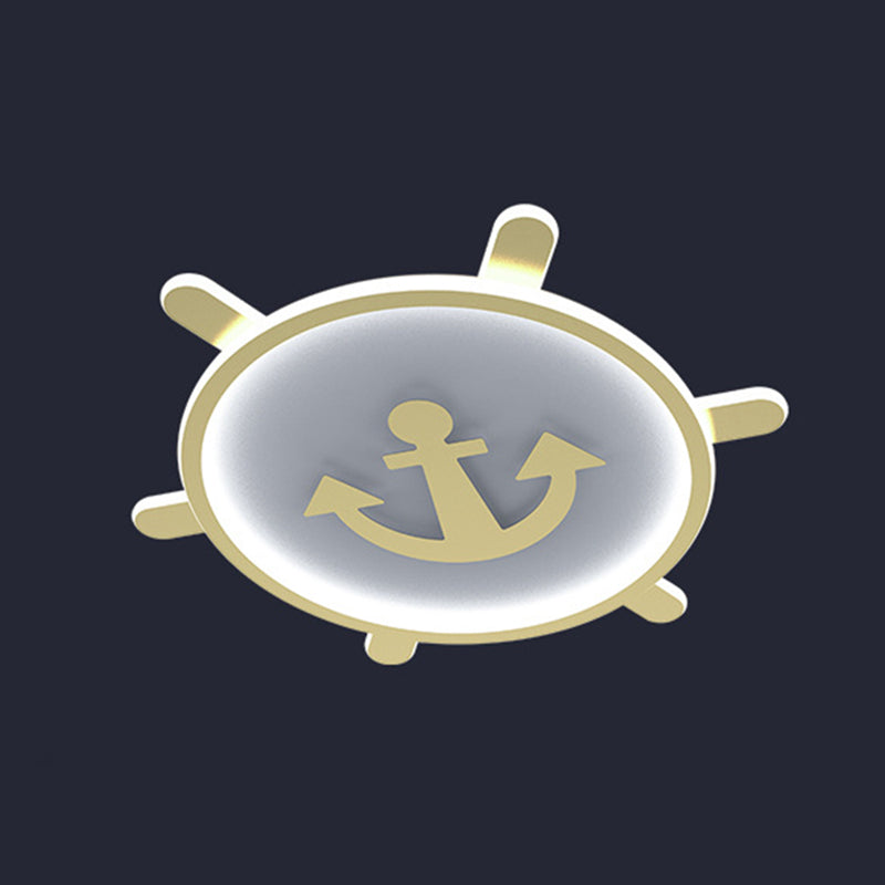 Anchor Flush Mount Ceiling Light 1 Light Acrylic Kids Flush Mount Ceiling Light for Bedroom
