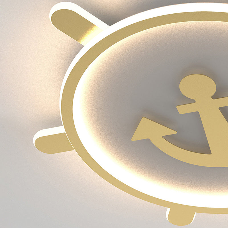 Anchor Flush Mount Ceiling Light 1 Light Acrylic Kids Flush Mount Ceiling Light for Bedroom