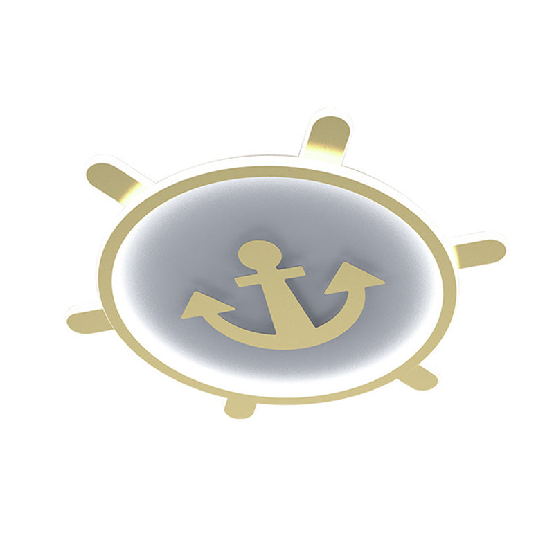 Anchor Flush Mount Ceiling Light 1 Light Acrylic Kids Flush Mount Ceiling Light for Bedroom
