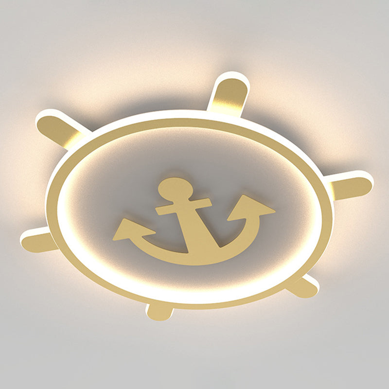 Anchor Flush Mount Ceiling Light 1 Light Acrylic Kids Flush Mount Ceiling Light for Bedroom