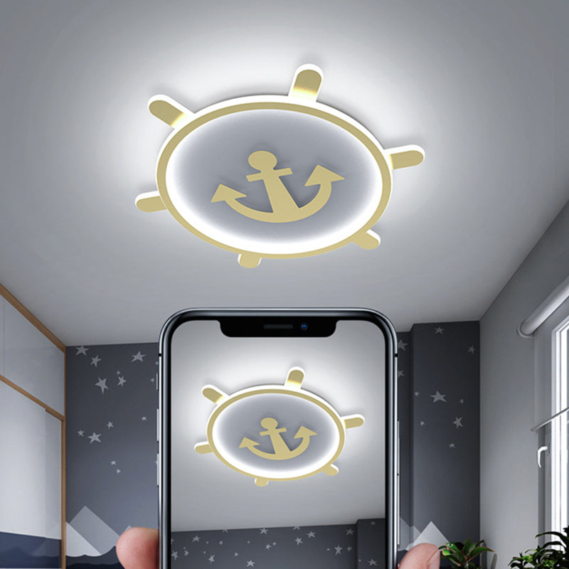 Anchor Flush Mount Ceiling Light 1 Light Acrylic Kids Flush Mount Ceiling Light for Bedroom