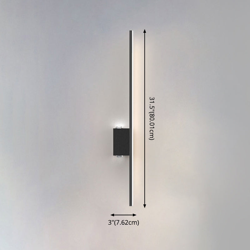 Lámpara de lámpara de montaje de pared lineal moderna lineal lámpara de pared de 1 luces para dormitorio