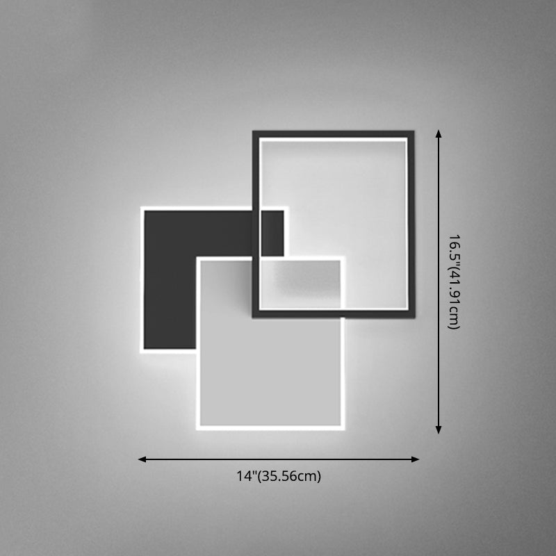 Zwart eigentijdse metalen LED-wand gemonteerd verlichting 1-licht wandkandelaar voor slaapkamer