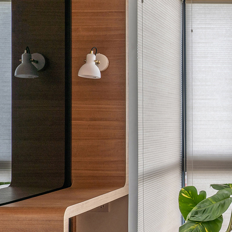 Contemporary Armed Wall Mounted Light Fixture 1-Light Glass Sconce Light for Bedroom