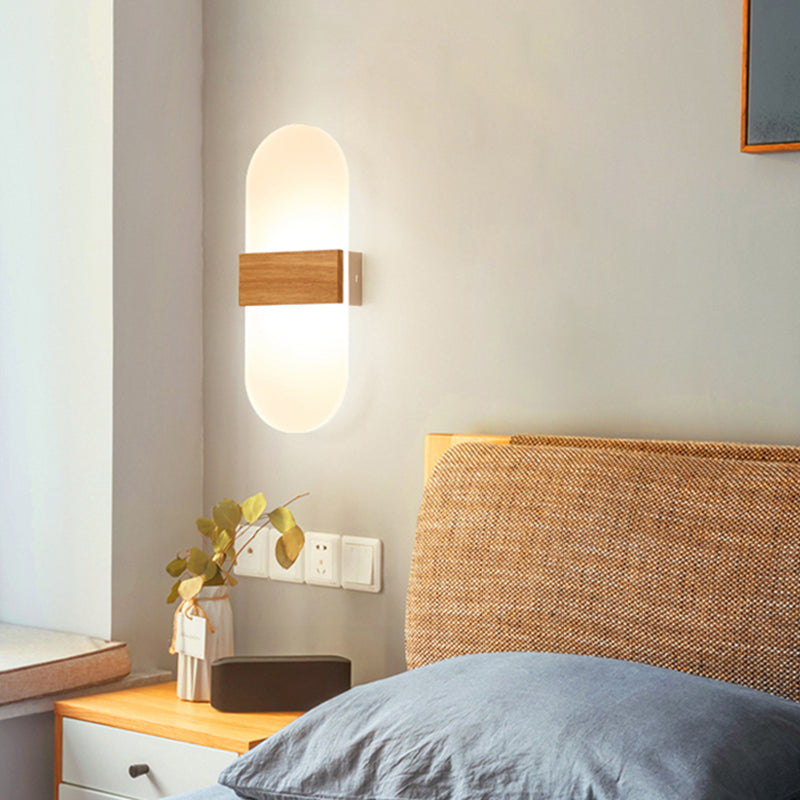 Madera de 1 luces LED LIGHT MODERNA NORDIC SDIPCURA PARA EL DORMITORIO