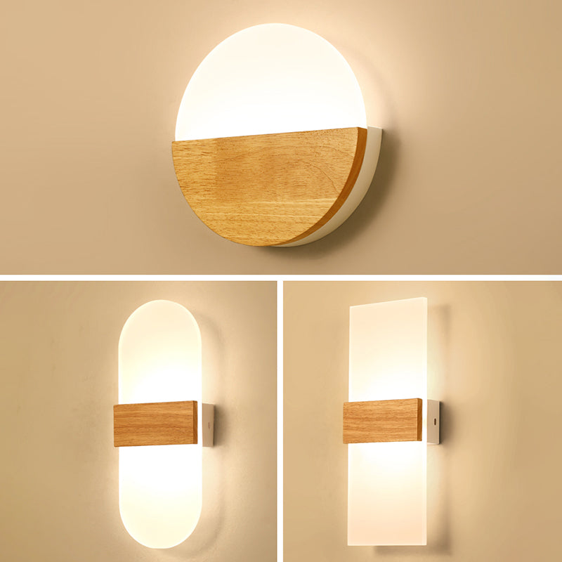 Madera de 1 luces LED LIGHT MODERNA NORDIC SDIPCURA PARA EL DORMITORIO