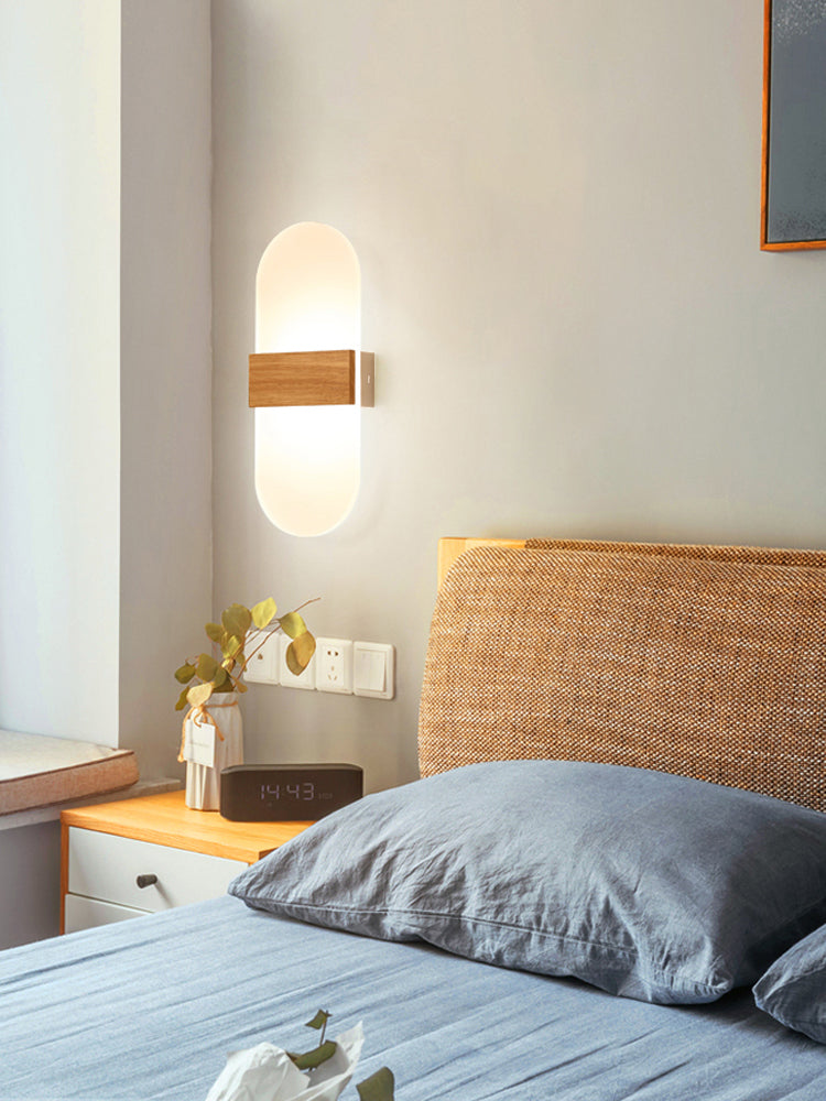 Madera de 1 luces LED LIGHT MODERNA NORDIC SDIPCURA PARA EL DORMITORIO