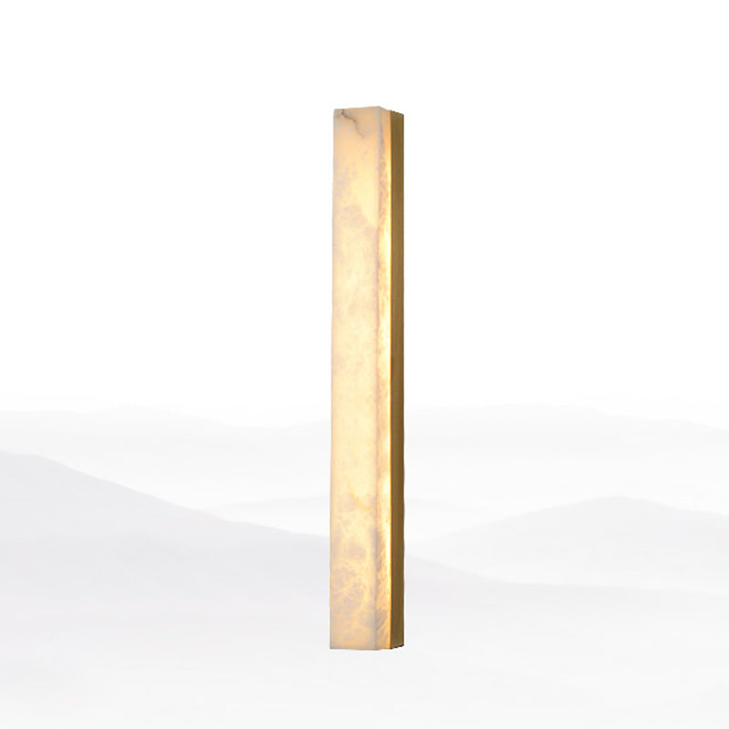 Marble Contemporary Wall Sconce 1-Light Linear Wall Mounted Lighting for Living Room