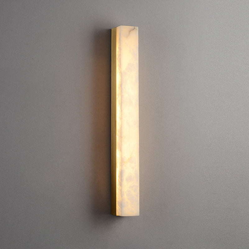 Marble Contemporary Wall Sconce 1-Light Linear Wall Mounted Lighting for Living Room