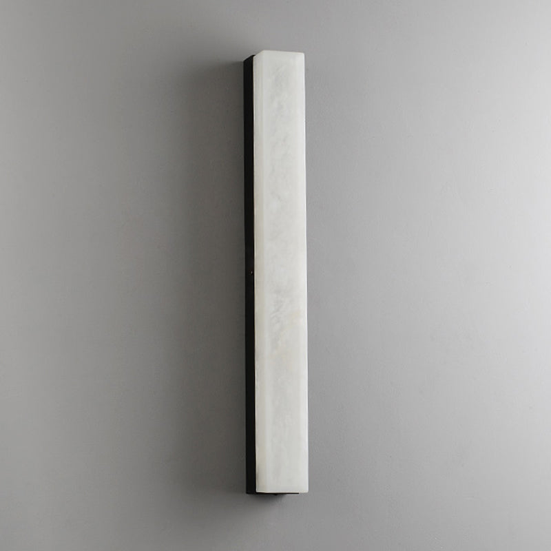 Marble Contemporary Wall Sconce 1-Light Linear Wall Mounted Lighting for Living Room