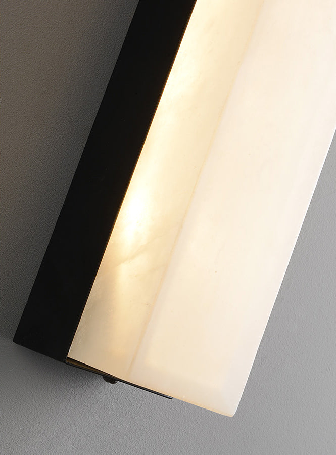 Marble Contemporary Wall Sconce 1-Light Linear Wall Mounted Lighting for Living Room