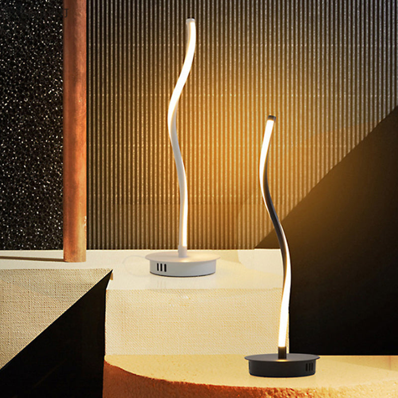 Twisted Table Lamp Simplicity Acrylic Living Room Decorative LED Nightstand Light
