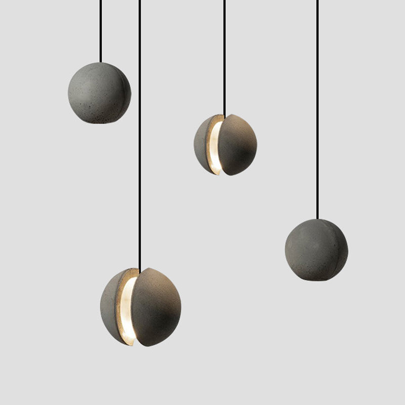 Modern Simplicity Round Ceiling Chandelier Cement Hanging Light for Living Room