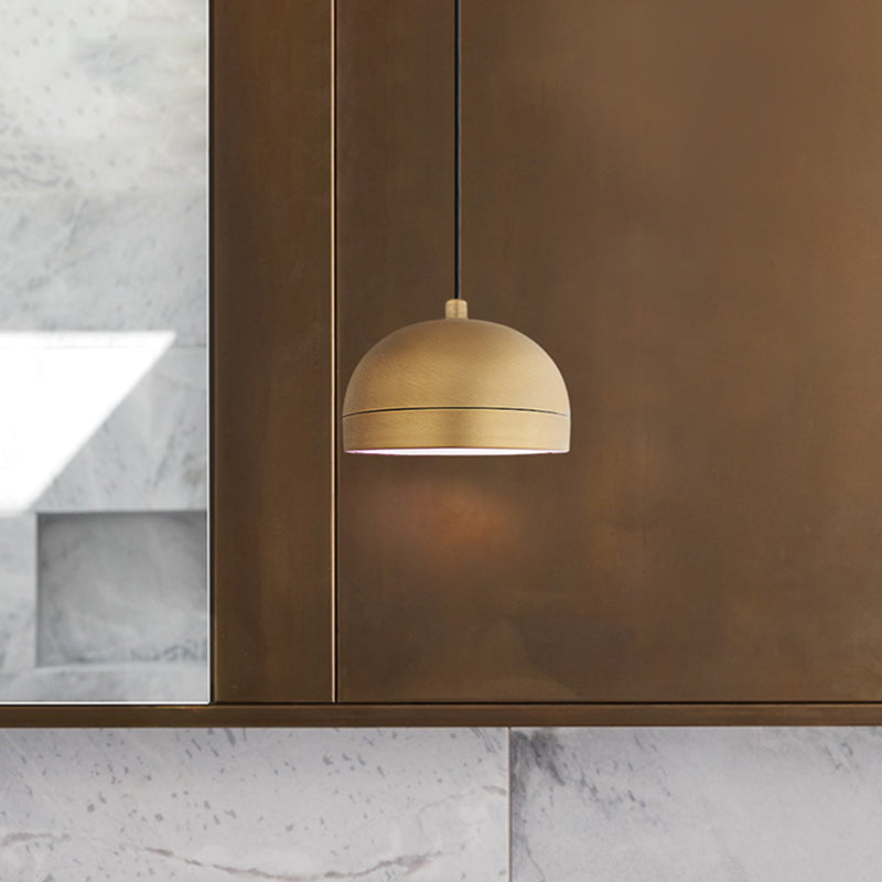 Gewölztform am Bett hängen Lampe Kit Metal 1 Kopf zeitgenössische Anhängerbeleuchtung in Messing