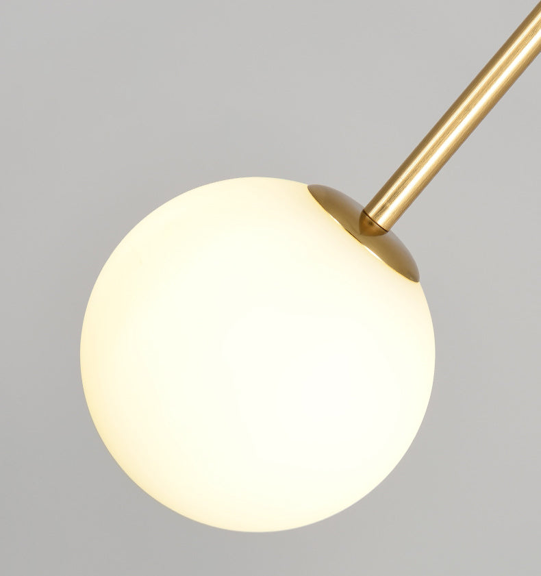 2 Lichter sphärische Anhängerbeleuchtung moderne Einfachheit Milchglas Anhänger Deckenleuchten