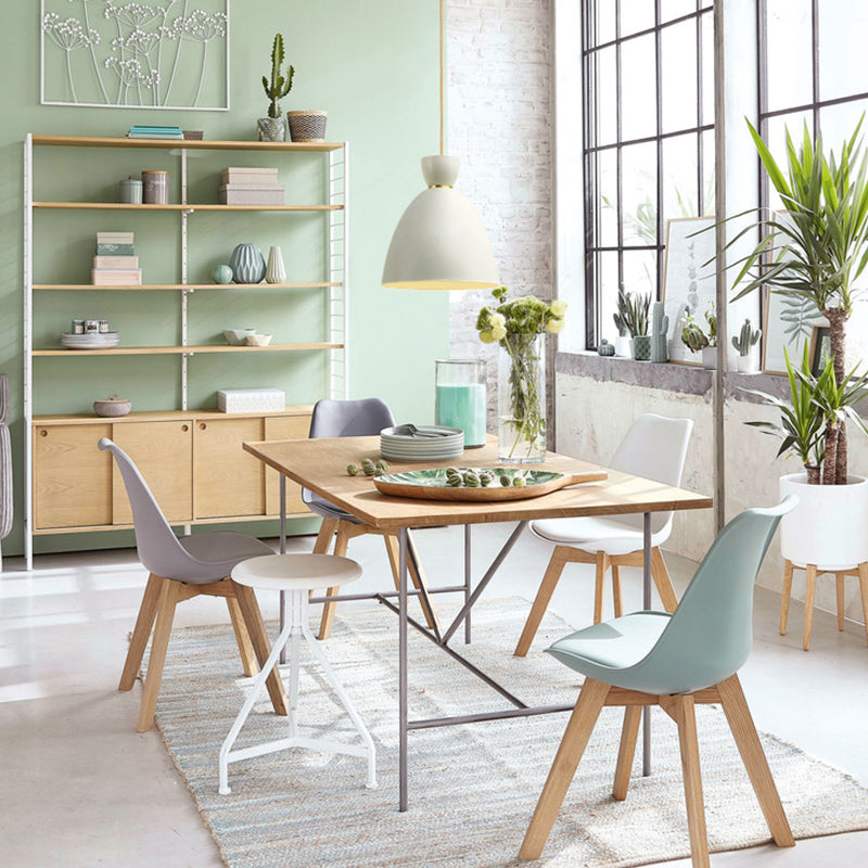 1 Light Dining Room Pendant Modern White / Pink suspendu plafond plafond avec ombre en métal en forme
