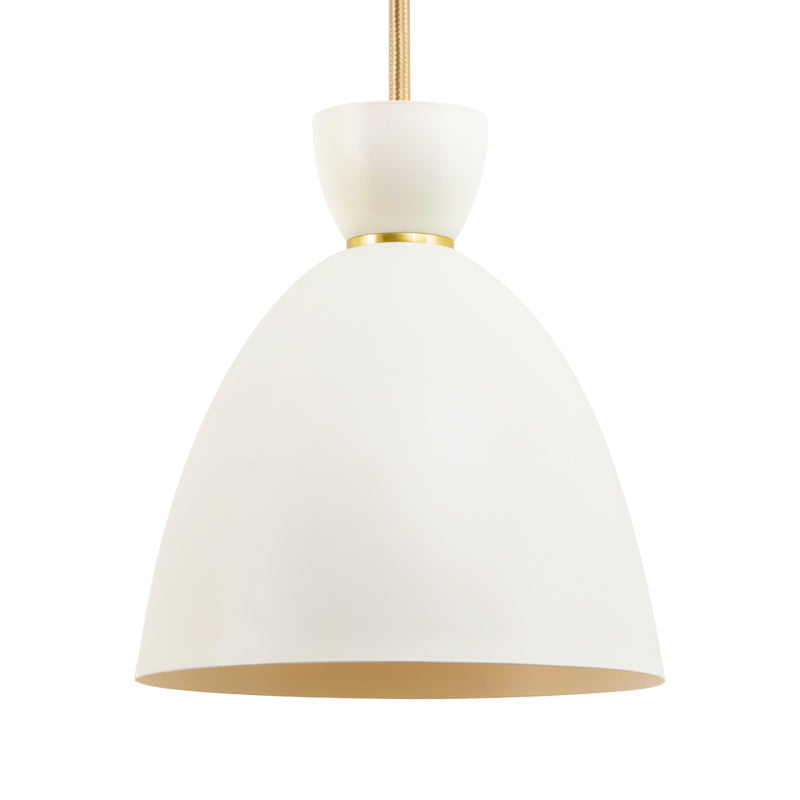 1 Light Dining Room Pendant Modern White / Pink suspendu plafond plafond avec ombre en métal en forme