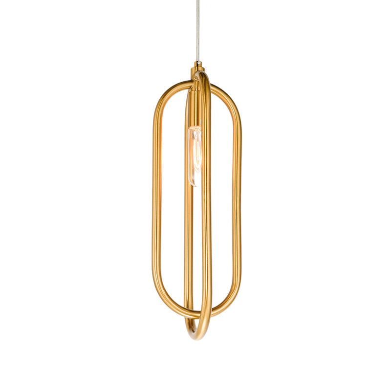 Messing Oval Ring Down Lighting Anhänger modern