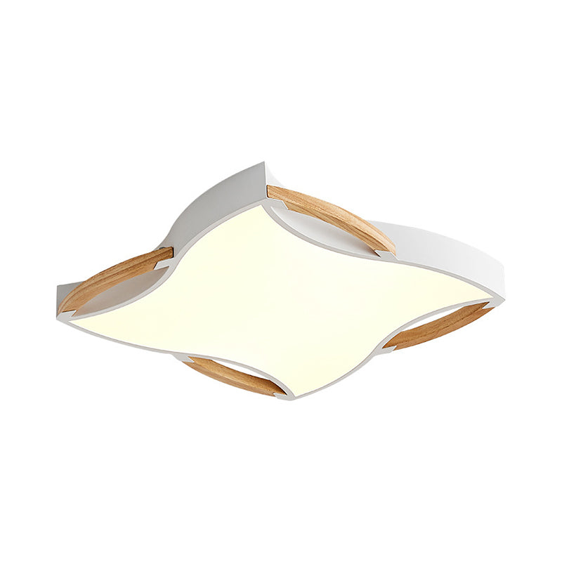 16"/19.5" Wide White Starfish Flush Lighting Modern LED Metal Close to Ceiling Lamp Fixture in White/Natural Light