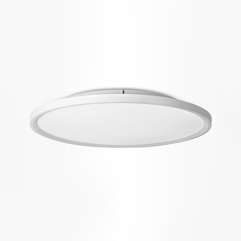 Modernistische LED Flush Mount Lighting met Metal Shade White/Black Ring Close to Ceiling Lamp Fixture met Acrylic Diffuser in Wit/Warm Licht, 16 "/19.5" Dia