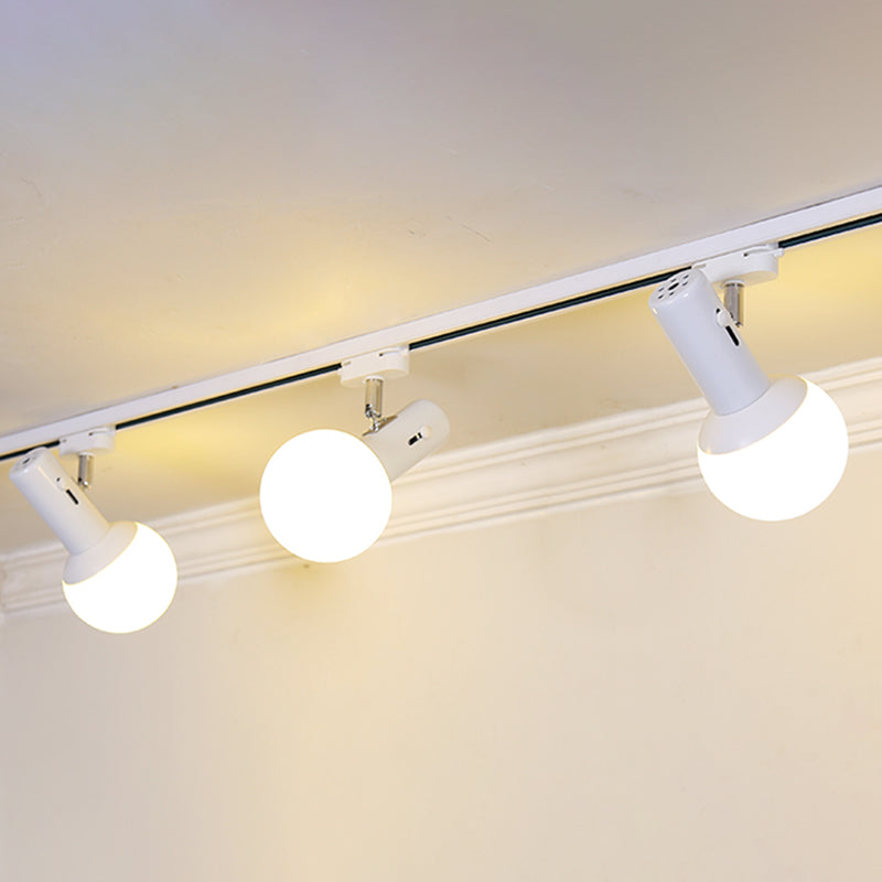 Linear Ceiling Flush Mount Light Minimalist Style Metal White Ceiling Mount Chandelier