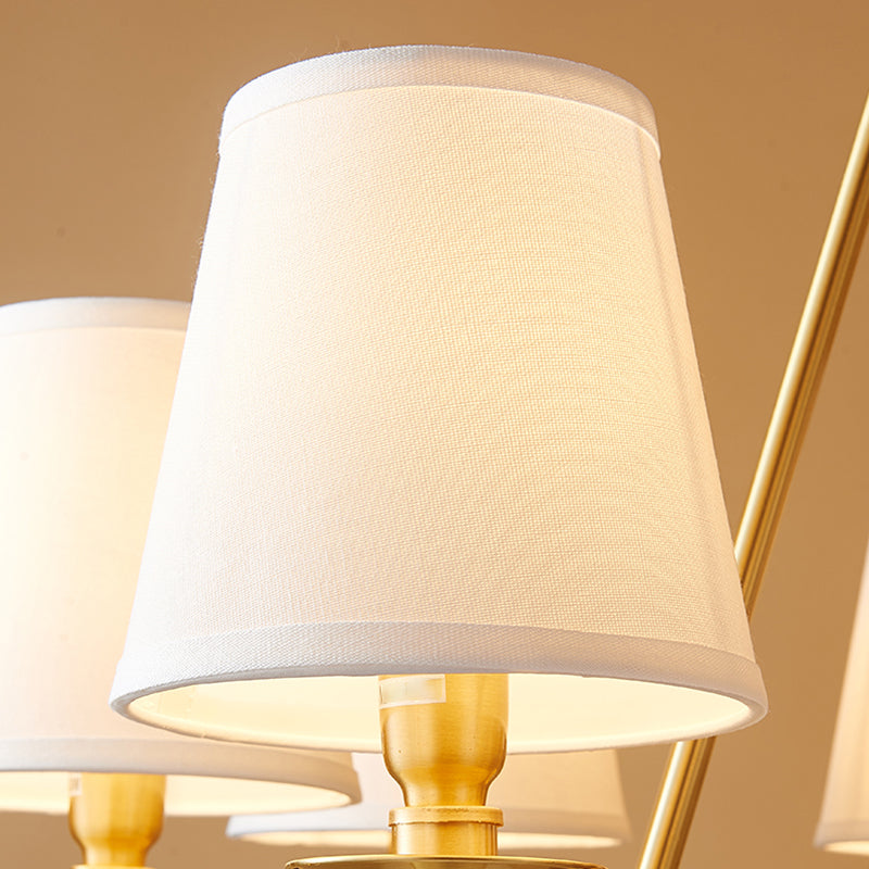 Gold Copper Pendant Light in Traditional Classic Style Fabrics Sputnik Hanging Light for Living Room