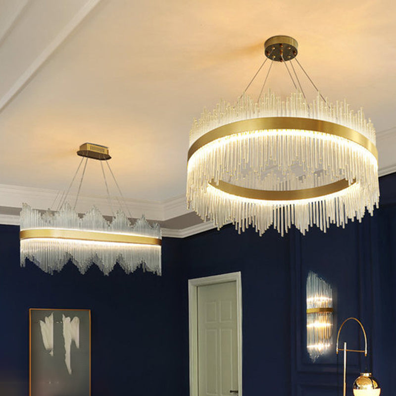 Linear Isola Lighting Acrilic Contemporary Simplicity Fishings a sospensione per il ristorante