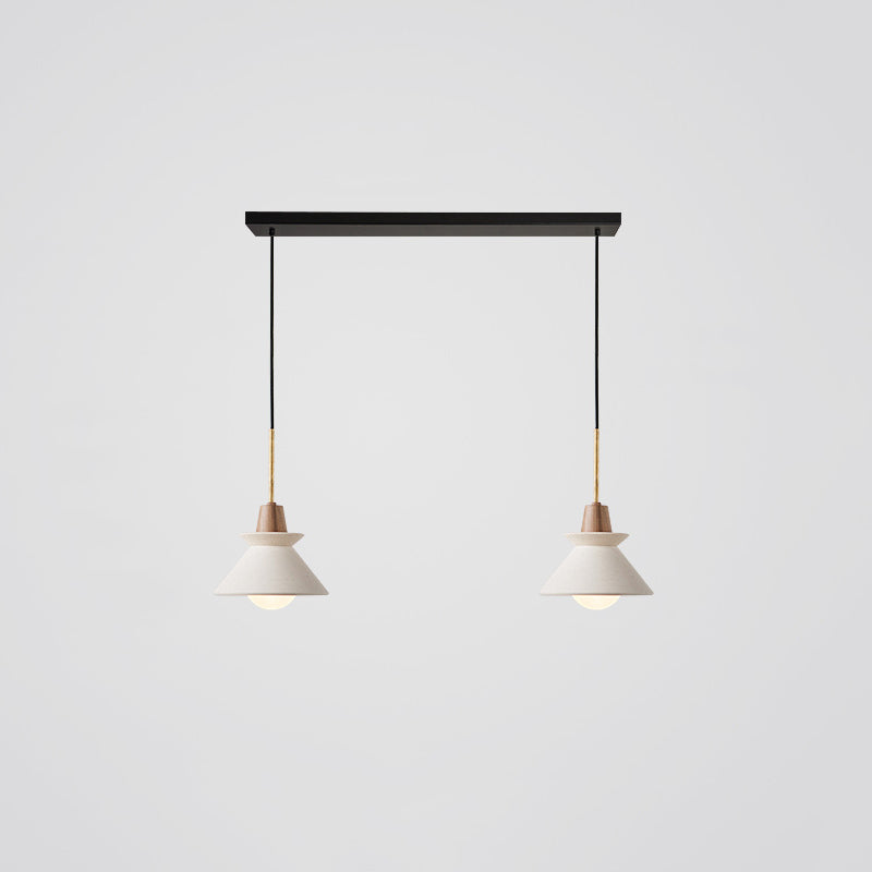 Moderne eenvoud Conisch hangende plafondlichtcement Hanglicht voor de woonkamer