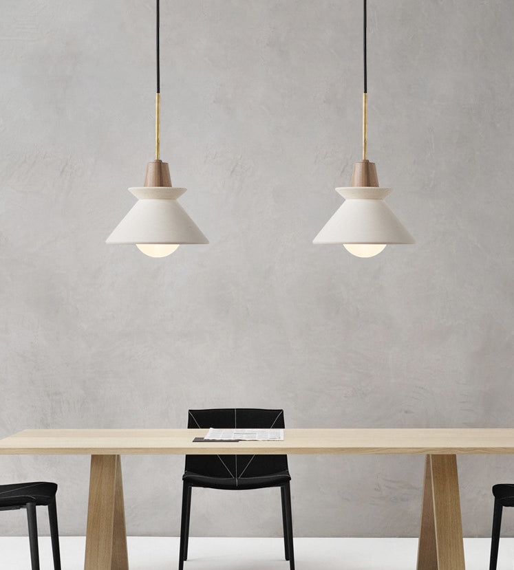 Moderne eenvoud Conisch hangende plafondlichtcement Hanglicht voor de woonkamer