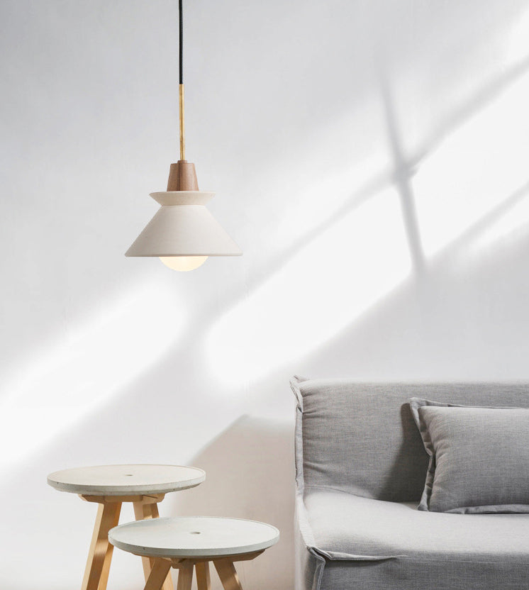 Moderne eenvoud Conisch hangende plafondlichtcement Hanglicht voor de woonkamer