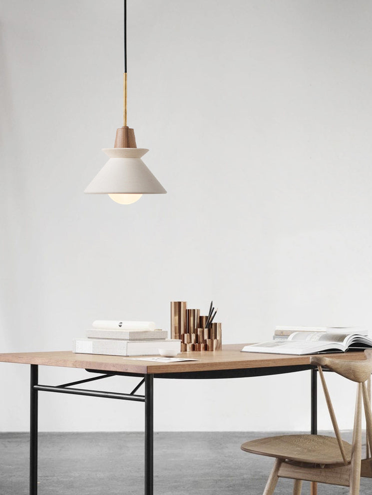 Moderne eenvoud Conisch hangende plafondlichtcement Hanglicht voor de woonkamer