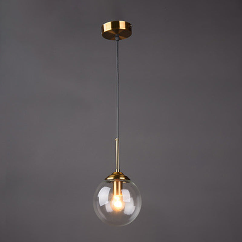 Globe Anhänger Deckenleuchte minimalistische Glasgehackbeleuchtung für Schlafzimmer