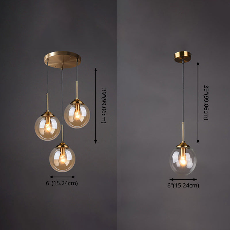 Globe Anhänger Deckenleuchte minimalistische Glasgehackbeleuchtung für Schlafzimmer