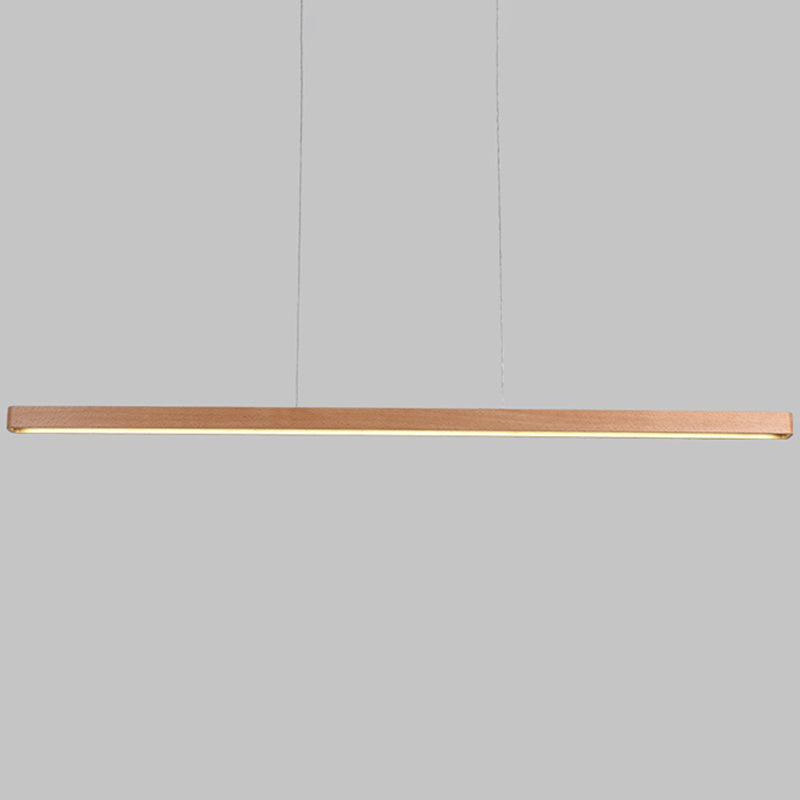 Linear Island Lighting Wood Contemporary Simplicity Pendant Lighting Fixtures for Restaurant
