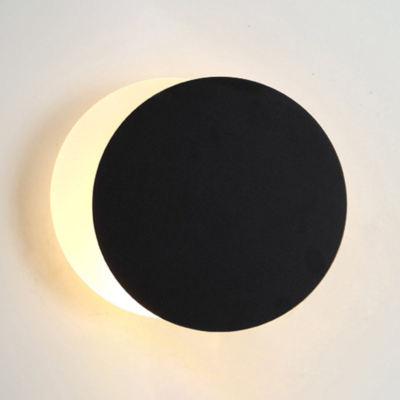 Lampada a parete rotabile circolare in stile moderno in ferro da stiro a led da parete con ombra acrilica