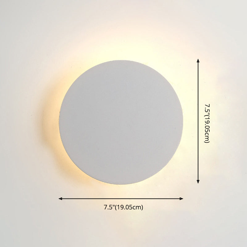 Lampada a parete rotabile circolare in stile moderno in ferro da stiro a led da parete con ombra acrilica