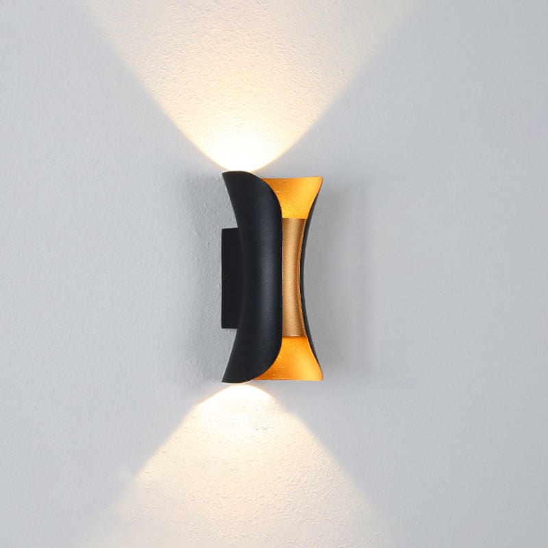 Modern Creative LED Wall Lamp Aluminium Geometric Wall Sconce with Glass Shade
