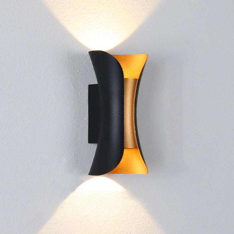 Modern Creative LED Wall Lamp Aluminium Geometric Wall Sconce with Glass Shade