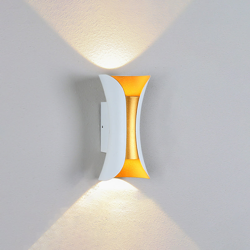 Modern Creative LED Wall Lamp Aluminium Geometric Wall Sconce with Glass Shade