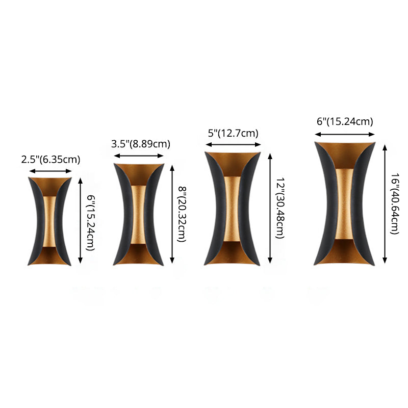 Modern Creative LED Wall Lamp Aluminium Geometric Wall Sconce with Glass Shade