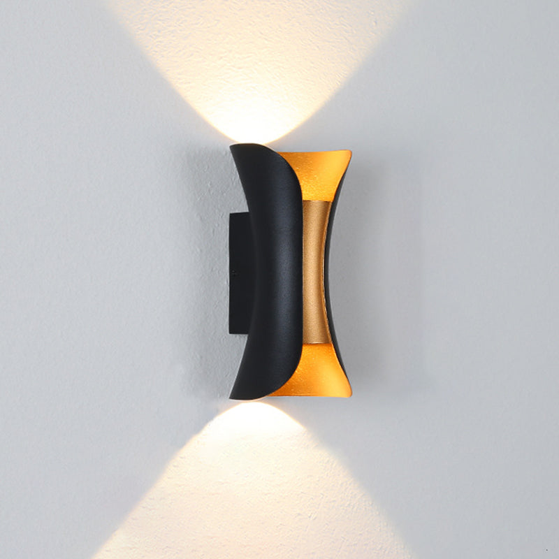 Modern Creative LED Wall Lamp Aluminium Geometric Wall Sconce with Glass Shade