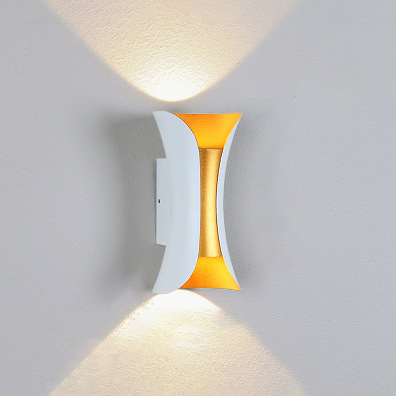 Modern Creative LED Wall Lamp Aluminium Geometric Wall Sconce with Glass Shade