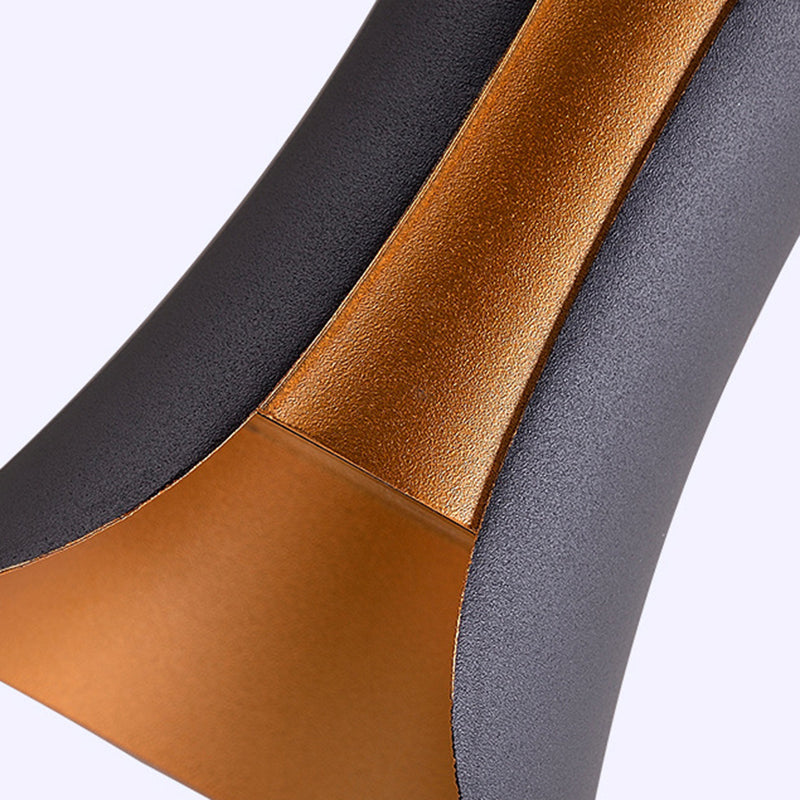 Modern Creative LED Wall Lamp Aluminium Geometric Wall Sconce with Glass Shade